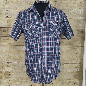 Enyce Plaid Short Sleeve Button Shirt